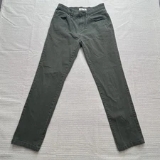 Good Threads Men’s Dark Green 28x30 Slim Fit Flat Front 5 Pockets Pants