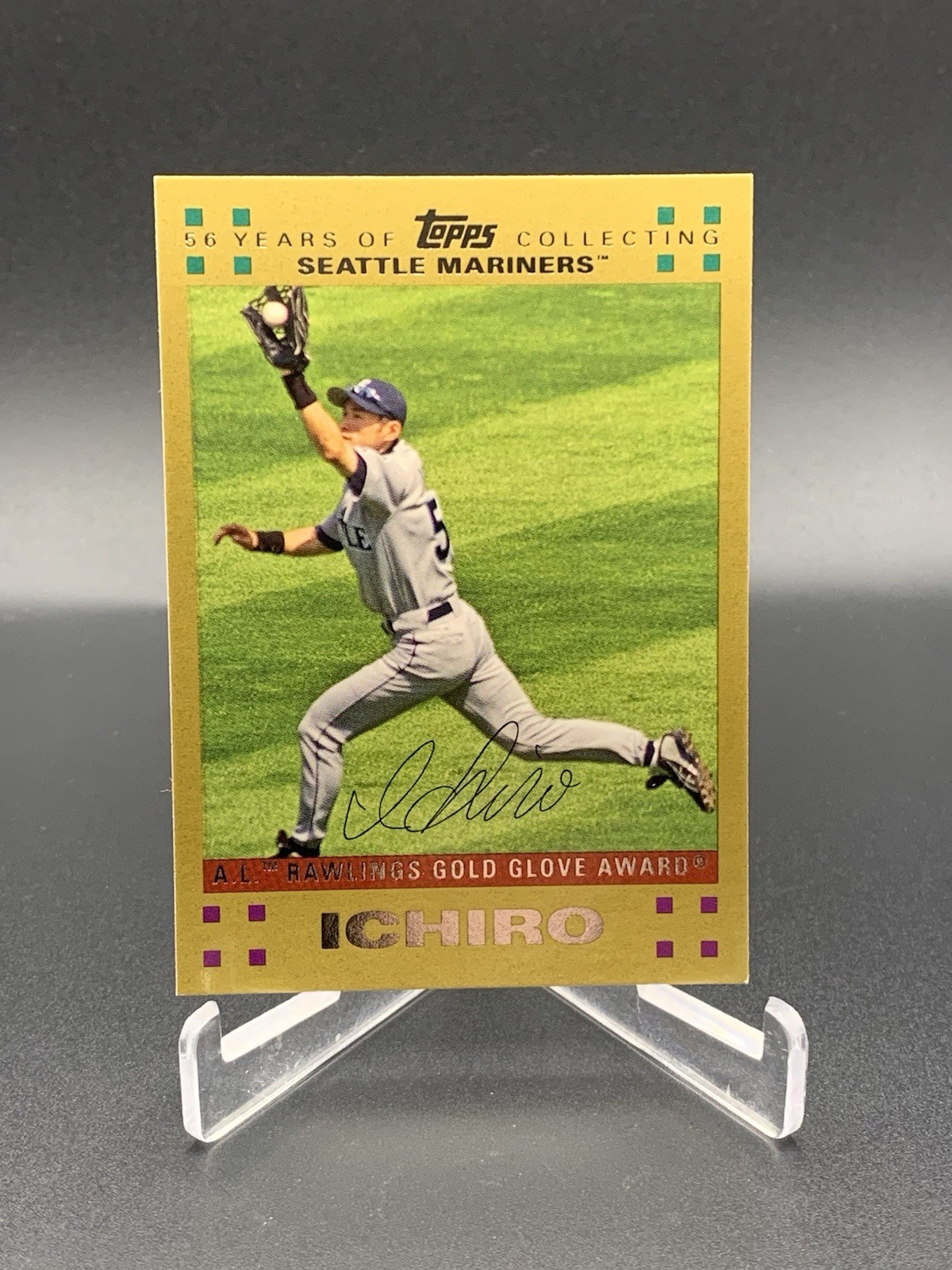2007 Topps Ichiro Suzuki #313 AL Gold Glove Award Gold Parallel #/2007 Mariners
