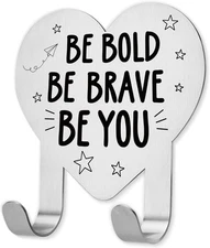 Key Holder for Wall, Self Adhesive Hooks Keys, Novelty Cute Home Silver 