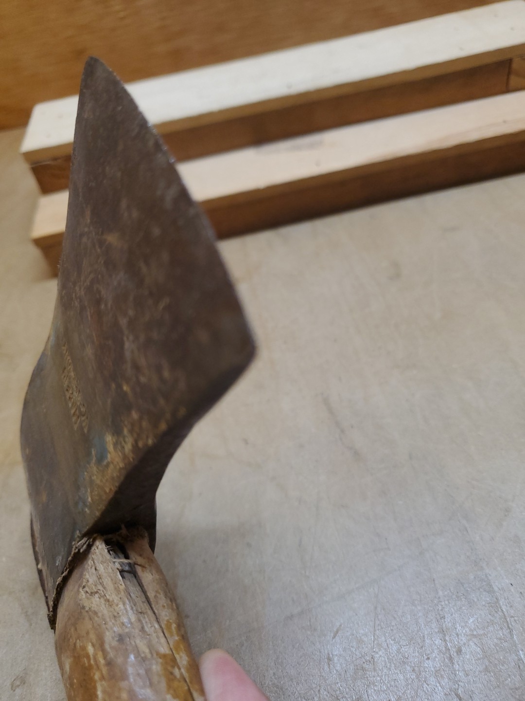 Vintage Made in West Germany Single Bit Axe Hatchet 1-1/4lbs. Camping Outdoors 