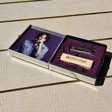 B'z Koshi Inaba Signature Blues Harp White w/ Case Set of 2 Used