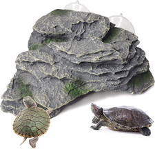 Turtle Basking Platform Baby Tortoise Climbing Ramp Shale Reptiles Dock Resting