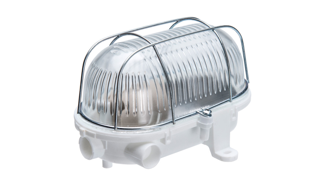 Channel fixture OVAL-7040T, E27, 60W, white - polypropylene, transparent  /T2UK