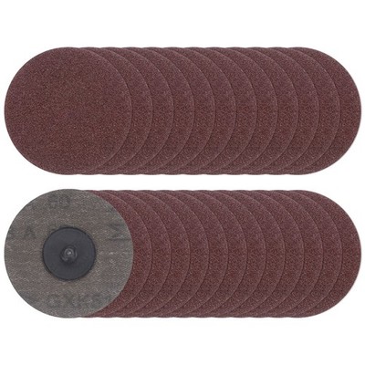 25pcs 3'' 60 Grit Quick Change R-Type Sanding Discs Aluminum Oxide Red