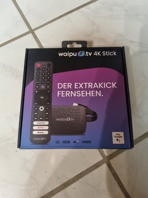 waipu.tv 4K Stick | inkl. Fernbedienung | HDMI | HDR | Schwarz | NEU & OVP