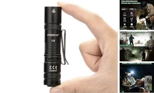 Rechargeable Flashlights 1200 Lumens EDC Flashlight, AA Pocket Flashlight Black
