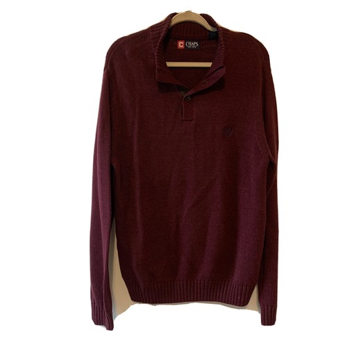 Pull Manches Longues Chaps - Marron - Taille L - 100% Coton - Cardigan Occasion Très Bon état