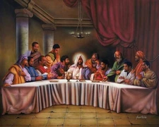 Black African American #2 LAST SUPPER  "8 x 10" Print - ready to be framed