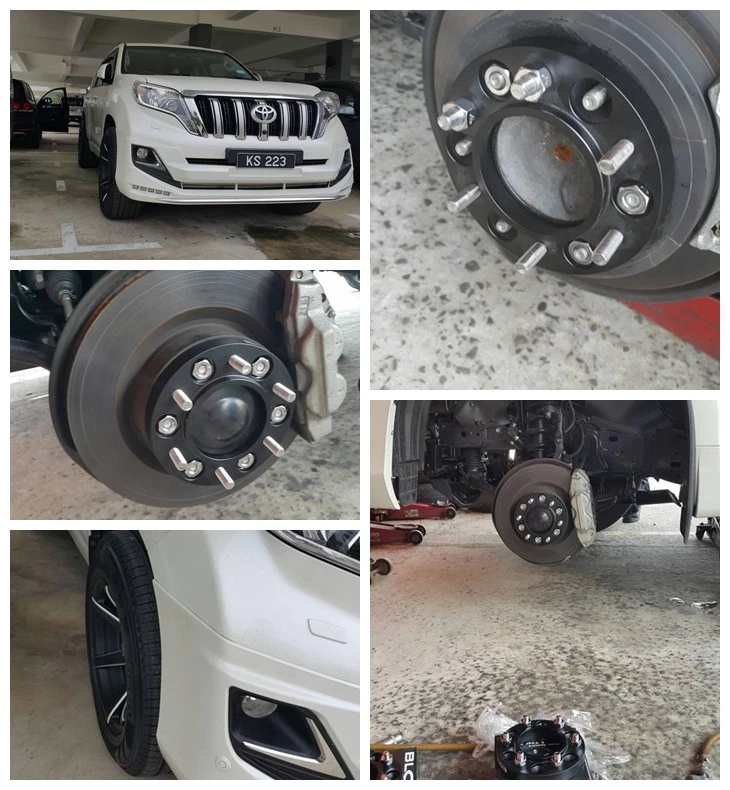 Espaciador de rueda 4 piezas 35 mm negro PCD6x5,5 para Toyota Land Cruiser Prado 90.120.150 Foto 3 de 4