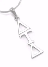 Delta Tau Delta Fraternity Sterling Silver Lavaliere Pendant, NEW!***