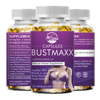 NATURE'S LIVE Perfect Bust 120 Kapseln, größere Brüste natürliche Brustvergrößerung, Lifting