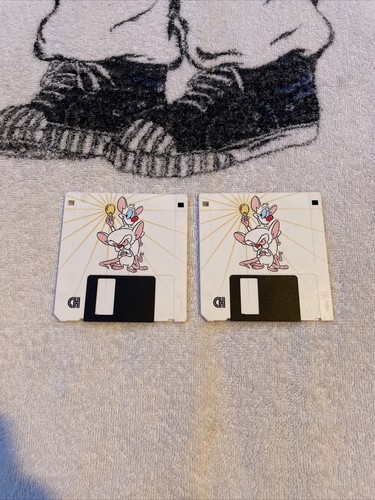 Pinky And The Brain Vintage Floppy Disk 3.5"  Rare HTF WB Store Original X2
