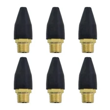 6PCS Black Rubber Tip Air Tool 35mm Air Tip Parts Air Tool Parts Blow Gun Rub...