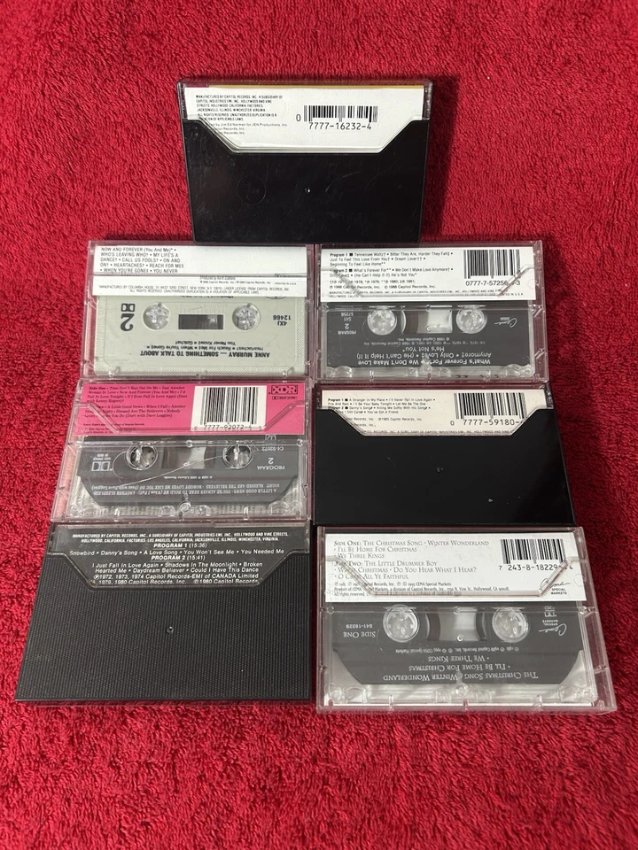 Anne Murray 7 Cassette Tape lot Love Songs Favorites Hits Christmas Talk About Foto 3 de 3