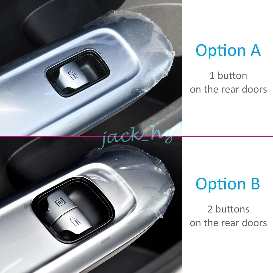 Para 2022-2025 Clase C W206 S206 Fibra de Carbono Puerta Ventana Interruptor Panel Cubierta Tapicería Foto 2 de 4