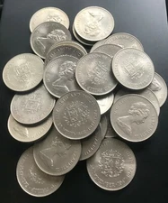 Queen Elizabeth II  & Prince Philip 25x 1972 Silver Wedding Crowns 