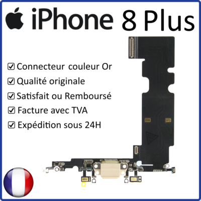 Connecteur De Charge (nappe Dock) Avec Antenne Micro Blanc Pour IPhone 8 Plus - Pièce De Rechange