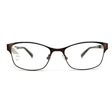 Chelsea morgan CM6004 BR Eyeglasses Frames Brown Rectangular metal 51-17-135