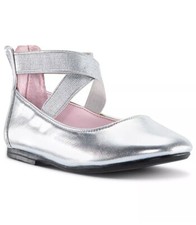 Nina Girls MARISSA Silver Me Tall Ballet Flat Shoes Big Kid/Little Kid -Size 1 M