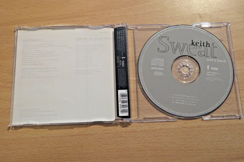 Keith Sweat -  Just A Touch CDS (1996) VGC. - Image 2 of 2