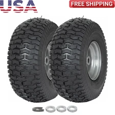 2 Pack 15x6.00-6 Tire and Wheel Assembly Replacement for Craftsman Lawn Mower
