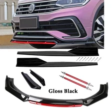 Front Bumper Lip Spoiler Splitter Rear Lip Side Skirt For Volkswagen Tiguan 09-2