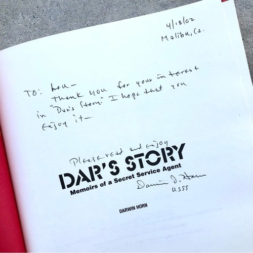 US Secret Service Agent Darwin Horn Signed Book Dar’s Story HC/DJ - Picture 1 of 11