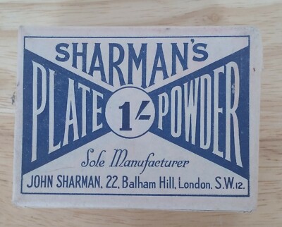 Vintage Advertising Sharman's Plate Powder Cleaning, Polishing