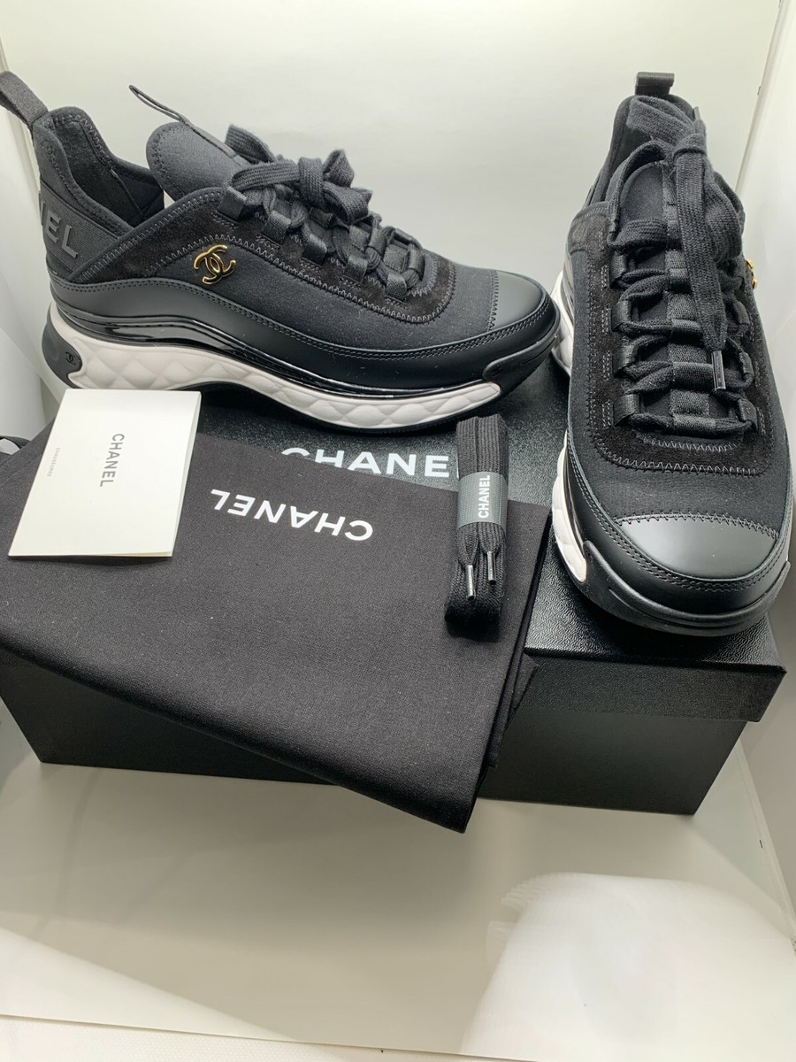 Size 7.5 - Chanel Velvet Calfskin & Mixed Fibers Sneaker
