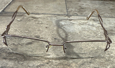 Elasta Safilo Emozioni EM4363 Half Rim Gold Flex Eyeglasses Frame 55-18-135 G22