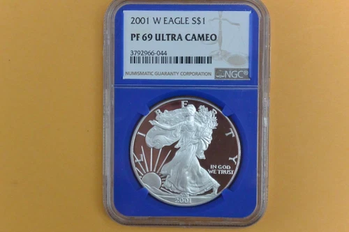 2001-W Silver Eagle Proof NGC PF69 UCAM