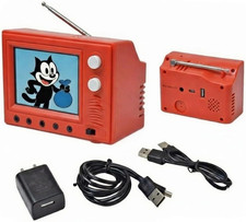 Mini Retro Tv, Pixel Pocket Tiny Tv, 2.4 Inch Hd 480p With 8gb Storage, Support