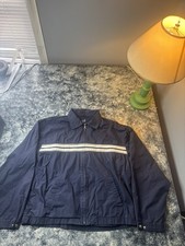 VINTAGE Y2K GAP XL MENS Blue Block Full Zip Baggy Hip Hop Jacket