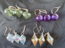 Set Of 12 Prism Glass Ornaments Small Hand-blown Southern Living Willow House