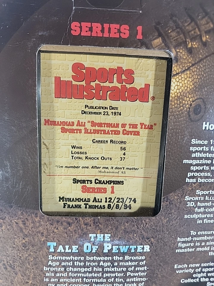 Figura limitada Muhammad Ali Sports Illustrated Collection Fine Pewter 1997 Foto 4 de 4