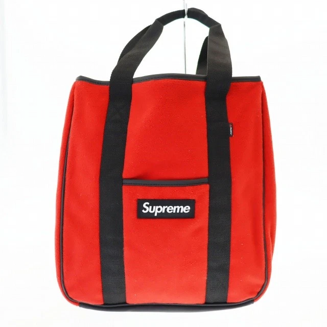 Sac à main Supreme 18Aw Polartec Tote Box Logo Rouge 