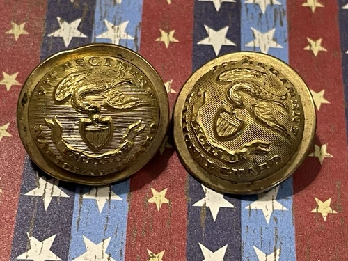 Lot of Two Indian Wars era New York 7th Regiment National Guard Coat Buttons