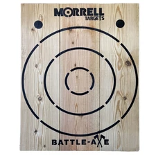 Morrell Targets Battle Axe Single Wood Throwing Hatchet Target Board, Natural