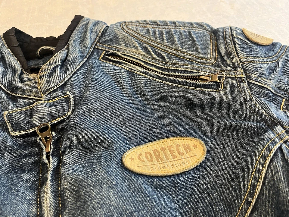 Cortech Rider Blues DSX Motorcycle Armored Jean Denim Jacket- Men’s LG 44  - Image 3 of 4