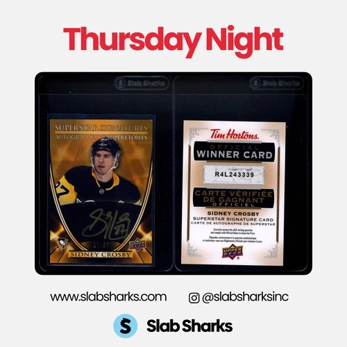 2021 UPPER DECK TIM HORTONS #SS-SC SIDNEY CROSBY SUPERSTAR SIGNATURES AUTO /87