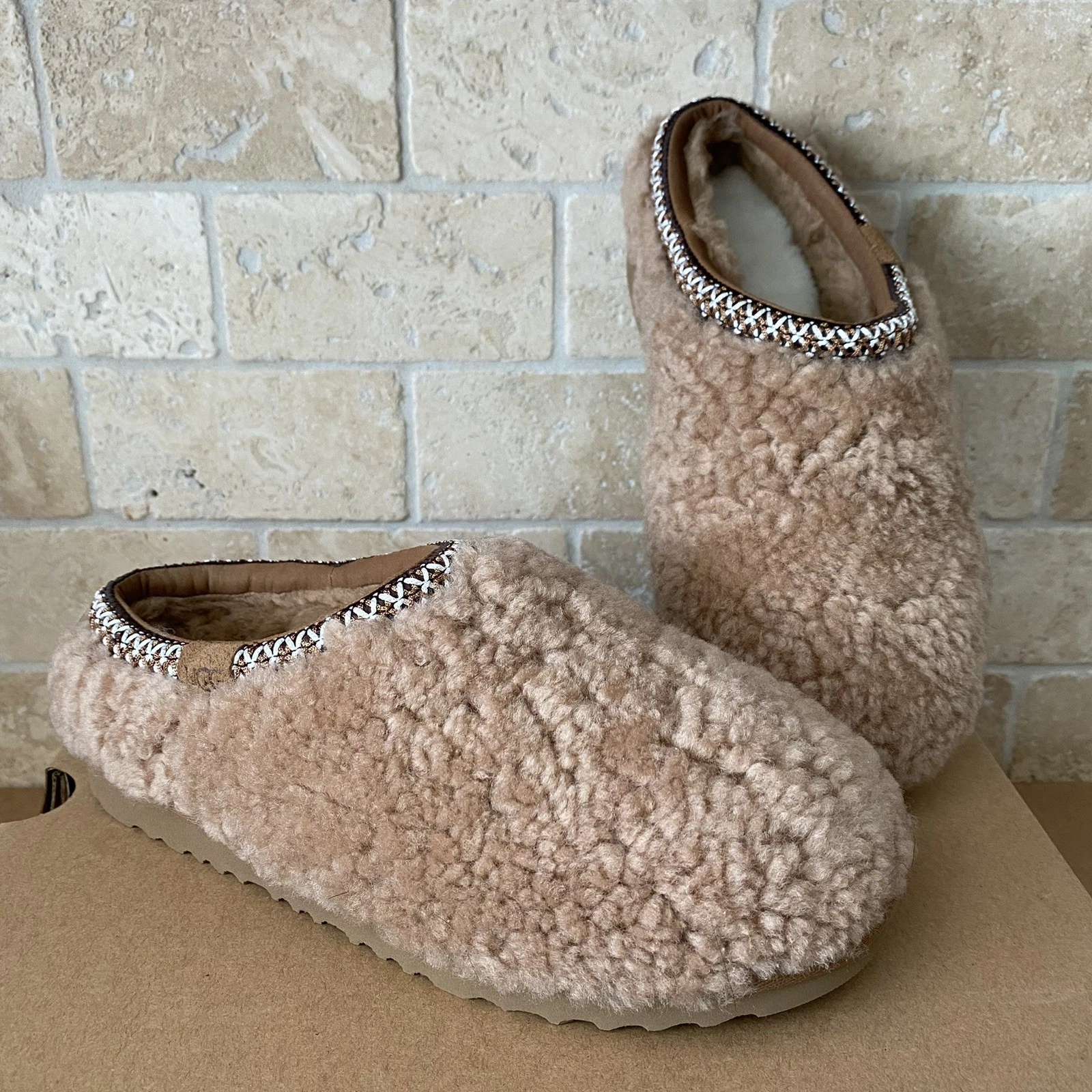 UGG CASTAGNA TASMAN MAXI PANTOFOLE COMFORT RICCE BAMBINO GIOVENTÙ US 5 adatte a DONNA US 7