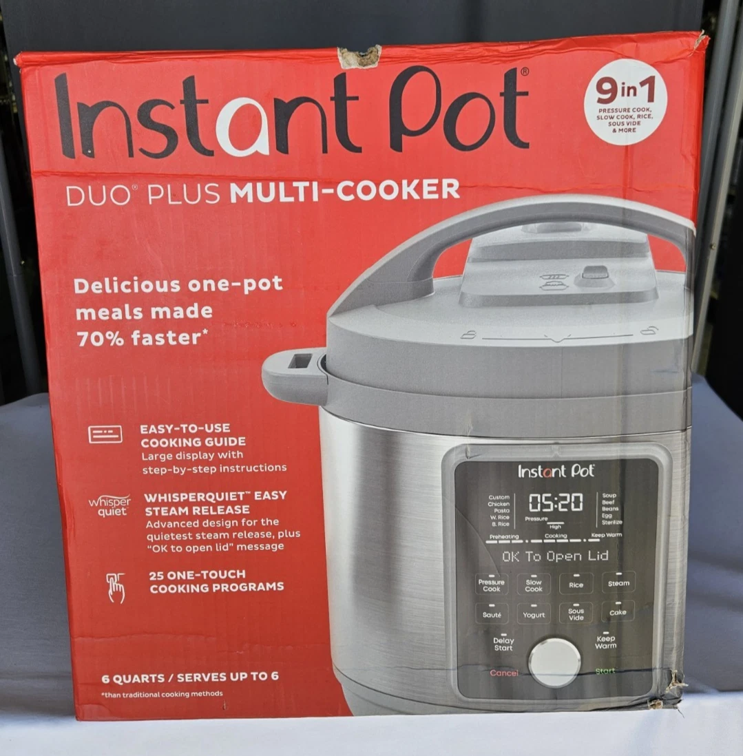 Instant Pot, 6-Quart Whisper Quiet 9-in-1 Electric Pressure Cooker