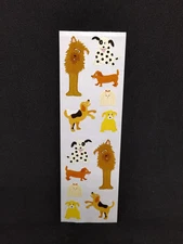 Mrs Grossman PLAYFUL DOGS - 2 Half Strips of Stickers (Equal to 1 Full Strip)