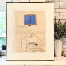 James Coignard Signed Numbered Abstract Carborundum Etching Mixed Media Print