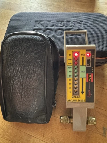 Supco VG-60 Electronic Vacuum Guage Portable Hand Held HVAC Indicator W/Case