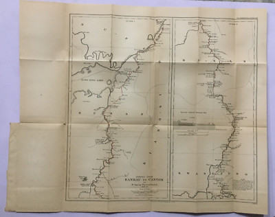 1902 Landkarte Survey Von Hankau Sich Canton. Von W.Barclay Parsons 20in x 2