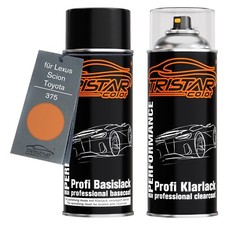 Autolack Spraydosen Set für Lexus Scion Toyota 375 Sunset Orange Basis Klarlack