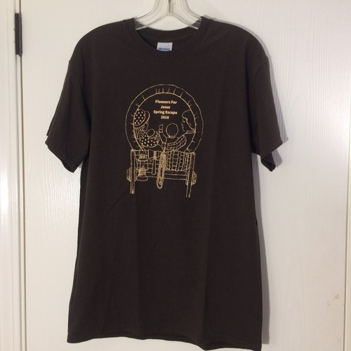 Pioneers for Jesus womens t-shirt size M brown cotton 2016 - Picture 2 of 4