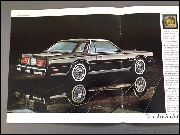 1980 Chrysler Cordoba Original Car Sales Brochure Catalog - Image 3 of 4