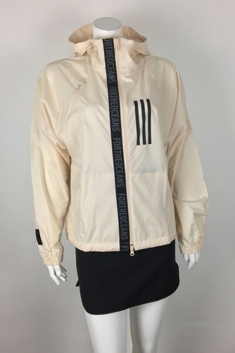 Adidas Women’s W.N.D. Parley Jacket NWT Ivory Lightweight Water Repellent - Picture 9 of 12